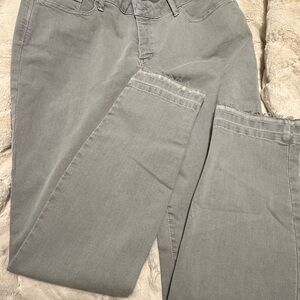 Gray Frayed Hem Jeans NYDJ